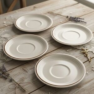 Town & Country Mill Run Saucers, Set of‎ 4, Vintage Japan Stoneware Tableware